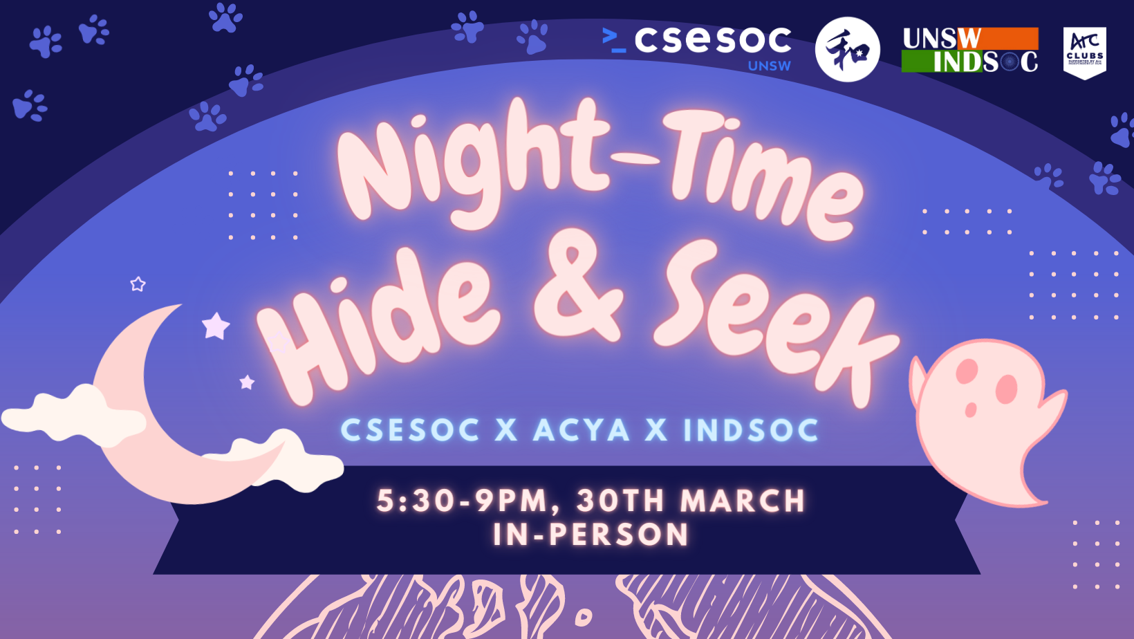 CSESoc x ACYA x Indsoc: Night-time Hide & Seek Event